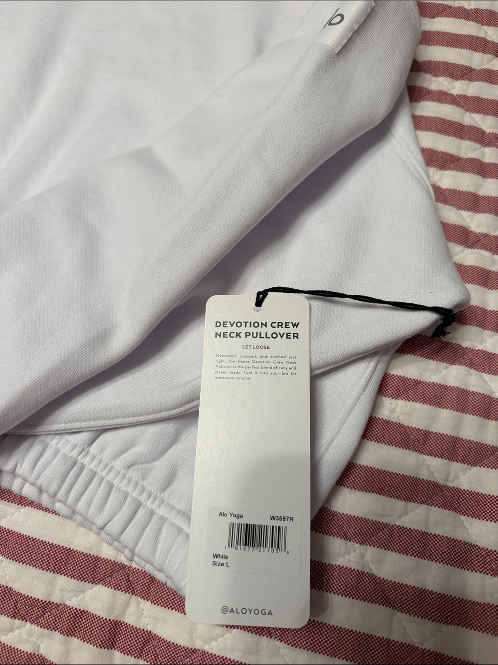 BNWT alo yoga Devotion Crew Neck Pullover - Picture 3 of 6